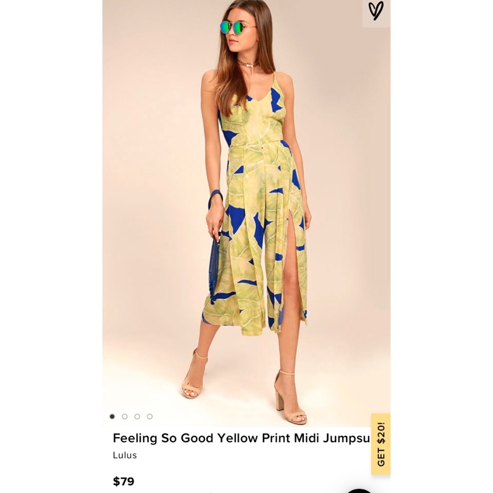 NWT Lulu’s Feeling So Good Midi Jumpsuit
